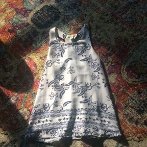 Playful Navy and White Top With Crisscross Back XS